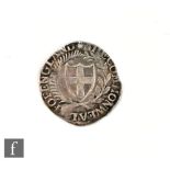 A Commonwealth (1649-1660) shilling 1655, mint mark sun.