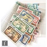 Various Gibraltar banknotes to include a 1958 five pounds C445882, one pound H312716, ten
