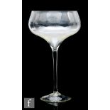 A 20th Century oversized novelty Martini glass, unmarked, height 51cm.