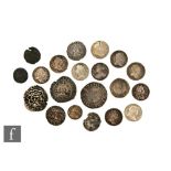 Various Edward III to George III hammered coinage to include a groat, halfgroat, pennies and various