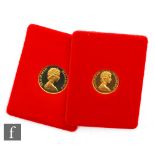 An Elizabeth II Isle of Man Government full and half sovereign both dated 1979. (2)