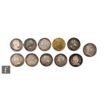 Various William III to William IV halfcrowns dated 1697, 1707, 1731, 1817 x 2, 1820, 1823, 1825