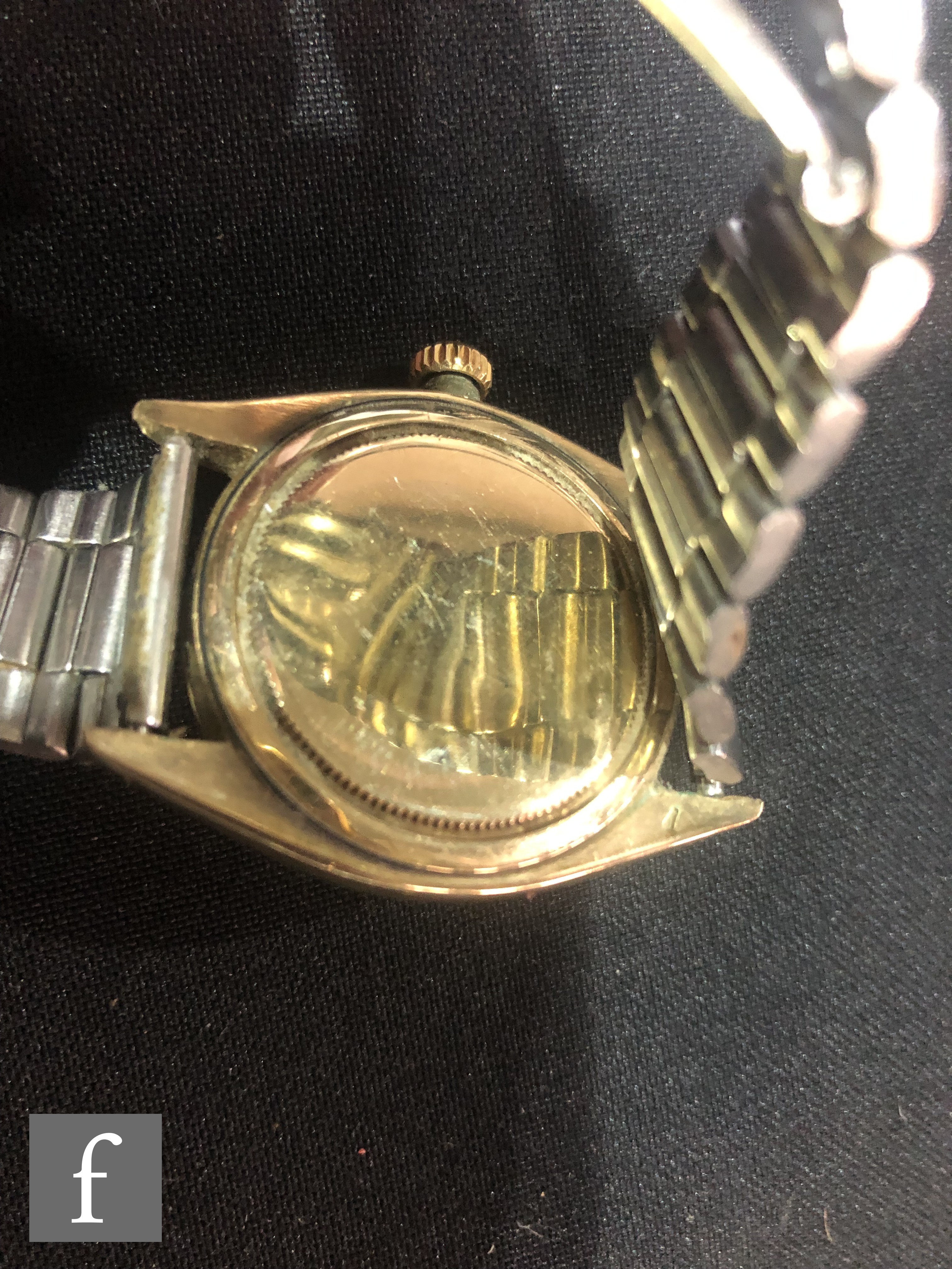 A 9ct hallmarked Rolex Oyster Precision automatic wrist watch with gilt batons to a cream dial, case - Image 3 of 8