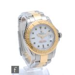 A gentleman's stainless steel and gold Rolex Oyster Perpetual Yacht-Master wristwatch, gilt batons