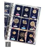 Two Elizabeth II change checker albums of fifty pences to five pound coins including other sets