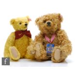 Two Steiff teddy bears, 668395 Sound of Music, golden mohair, with porcelain tag, limited edition