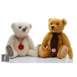 Two Steiff teddy bears, 663376 Teddy Bear Bella UK 09, white mohair, limited edition 576 of 2000,