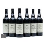 A case of six bottles of 2007 Quinta Vale D. Maria vintage port, in original wooden crate.