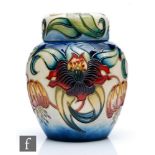 A Moorcroft Pottery ginger jar and cover decorated in the Anna Lily pattern designed by Nicola