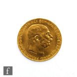 An Austrian Franz Joseph I, 100 Korona dated 1915, 34g.