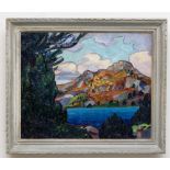 [Bloomsbury Group] In the Manner of Roger Fry (1866-1934) "Lakeside and Mountain View," O.O.C.,