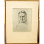 Sean O'Sullivan, RHA 1906 - 1964 "Father Senan Moynihan, O.F.M.," pencil sketch, approx. 24cms x