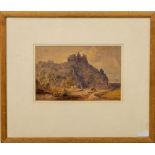 Joseph Murray Ince, R.W.S. (1806 - 59)  "Laugharne Castle, Wales", watercolour, approx. 18cms x