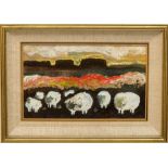 Haley, 20th Century Irish School "Sheep Moor," O.O.B., 10" x 16" (25cms x 40cms), indistinctly