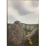 Trevor Geoghegan, Irish, b. 1946 "Standing Stones," O.O.B., 49cms x 33cms (19" x 13"). (1)