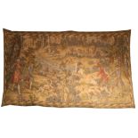 An attractive French style Needlework Tapestry, depicting a Hunting Scene with noble figures,