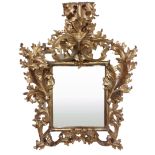 An attractive 19th Century giltwood Italian 'Florentine' type Frame, with mirror inset, with open