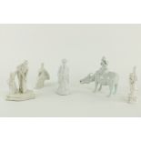A collection of miscellaneous Chinese blanc-de-chine Figures and Groups, comprising a water