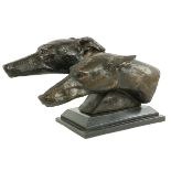 M. Bertin, 20th Century French School "Neck and Neck or The Finish Line" an assimilated bronze model