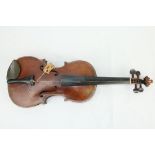 A mid-19th Century mahogany cased Violin, by George Caske (1795 - 1888) for William E. Hill &