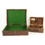 A fine large 19th Century mahogany Box, of rectangular form with hinged top, 18" (46cms); together