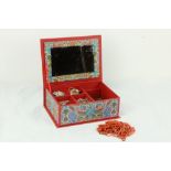 Jewellery Box:  Collection of varied items, mostly paste brooches, pendants, earrings, buckles, a