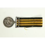 A silver example of the East and West Africa Medal, awarded to Sergt. T. Barton, Pl. Lancaster