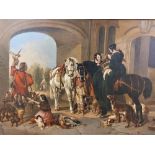 E.R. Barnes - 19th Century English After Sir Edwin Landseer R.A.  "Return from Hawking," 24" x