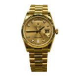 A fine quality Rolex Oyster Perpetual Day Date, Officially Certified Gentleman's Wrist Watch, with
