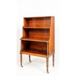 An unusual small George IV period mahogany Waterfall Bookcase, with three graduating shelves and