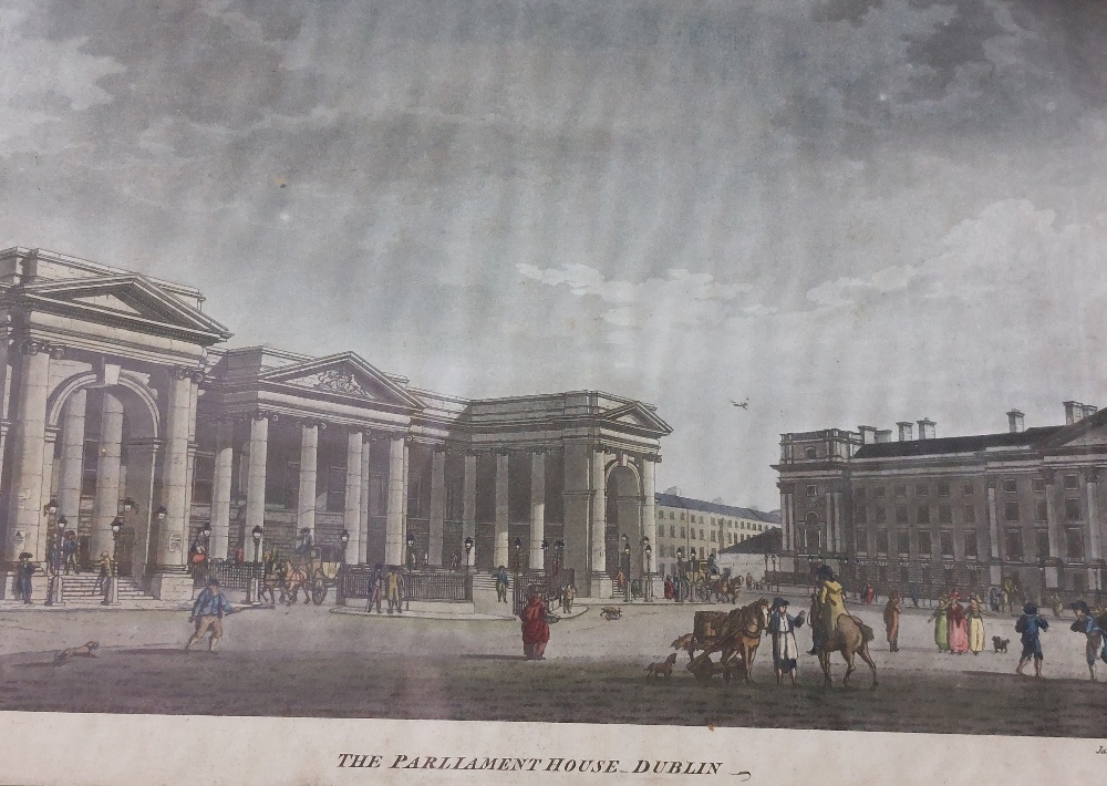 After James Malton A set of 6 coloured Prints from Maltons Picturesque Views of Dublin, later