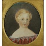 19th Century Irish School A pair of oval Pastel Portraits "Young Boy & Girl" each in gilt frame,