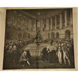 H. Barraud & J. Hayter, Pinxt  A large sepia engraving, 'The Irish House of Commons with Henry