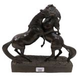After B.A. Ormond A bronzed model of Horses, E/750, on a rectangular base. (1)