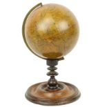 A 19th Century "Newtons" New and Improved Terrestrial Globe, London 1845, with arched brass support,