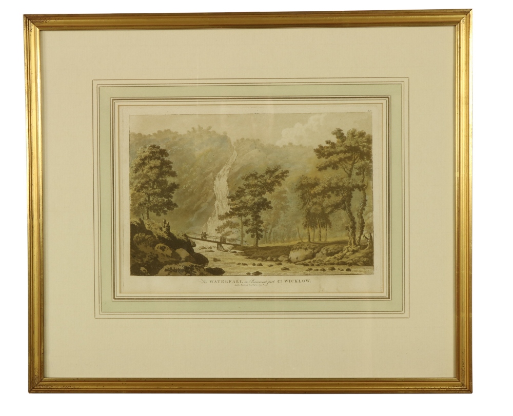 Jonathan Fisher, (1740 - 1809) A good set of 6 hand coloured sepia Prints of Co. Wicklow & Dublin: - Image 2 of 6