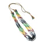 An attractive and colourful Continental bead and string multi link Ladies Necklace, in original