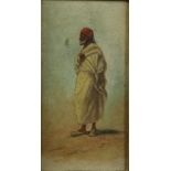 J.C. - late 19th Century 'Portrait Study of an Arab Man,' O.O.Board, signed with initials, J.C. 8