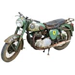 A 1955 BSA A7 Shooting Star 500cc Motorbike, coloured army green, engine number CA7SS998, mileage