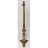 A good quality ormolu Standard Lamp, with Corinthian style capital above a twin section spiral