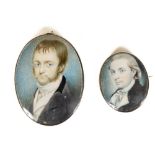 Late 18th Century / early 19th Century Continental School Oval miniature, "Portrait of a Gentleman