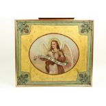 19th Century Pre-Raphaelite Style Set of 4 attractive painted Panels, each depicting angels, with