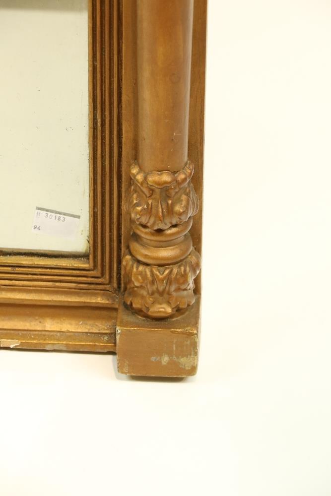 A 19th Century gilt Pier Mirror, the inverted breakfront pediment above a relief moulded frieze with - Bild 3 aus 4