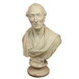 Thomas Kirk RHA (1781-1845) A good plaster Bust of Henry Grattan (1746-1820), Signed and dated
