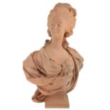 After Augustin Pajou, French (1730-1809) An attractive 19th Century terracotta Bust, of Queen