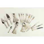A Canteen of Kings pattern silver plated Cutlery,  comprising: 14 Dinner Knives 17 Dinner Forks 11