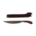 Two similar Gurkha Kukri type Middle Eastern wooden handle Daggers, with scabbards. (2)