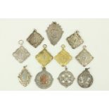 A collection of 11 various Irish silver and silver gilt Sports and Music Medals, 14grs. (11)