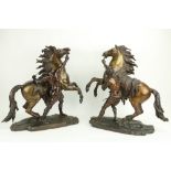 After Guillaume Coustou (1677-1746) A fine pair of quality 19th Century bronze Groups of the