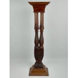 A fine quality 19th Century carved mahogany Plant Stand, the rectangular top with leaf and scroll